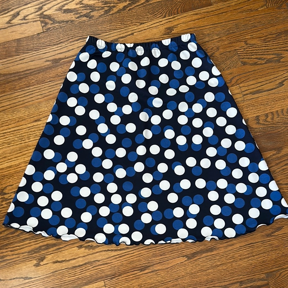 Haystacks Blue & White Knee-Length A-Line Skirt Wrinkle Resistant. Like New! 🇺🇸